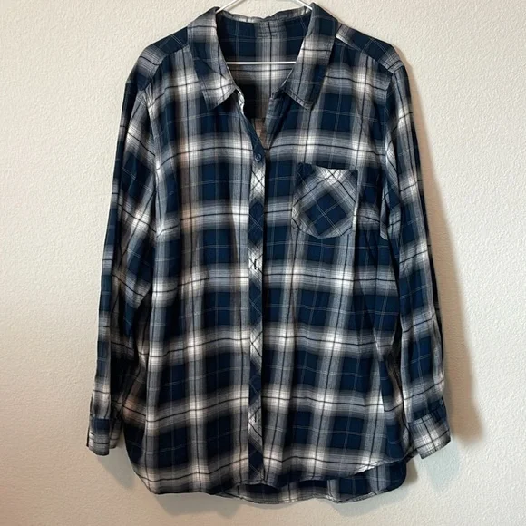 ACDC Up-cycled Flannel Shirt - Picture 2 of 2